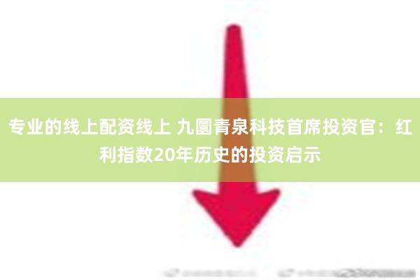 专业的线上配资线上 九圜青泉科技首席投资官：红利指数20年历史的投资启示