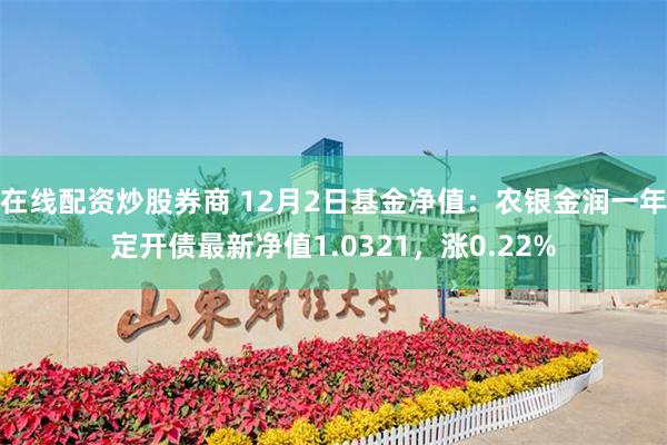 在线配资炒股券商 12月2日基金净值：农银金润一年定开债最新净值1.0321，涨0.22%